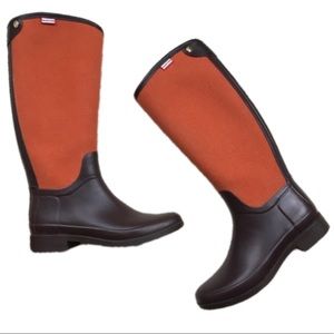 rain boots with zipper up the back